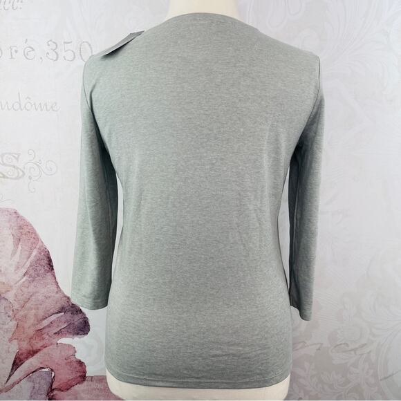 Kim Rogers Perfectly Soft Christmas Tree Grey T-shirt MEDIUM NWT - Picture 4 of 6